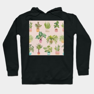 Plants Collective in Blush Pink | Houseplants | Botanicals | Watercolor Hoodie